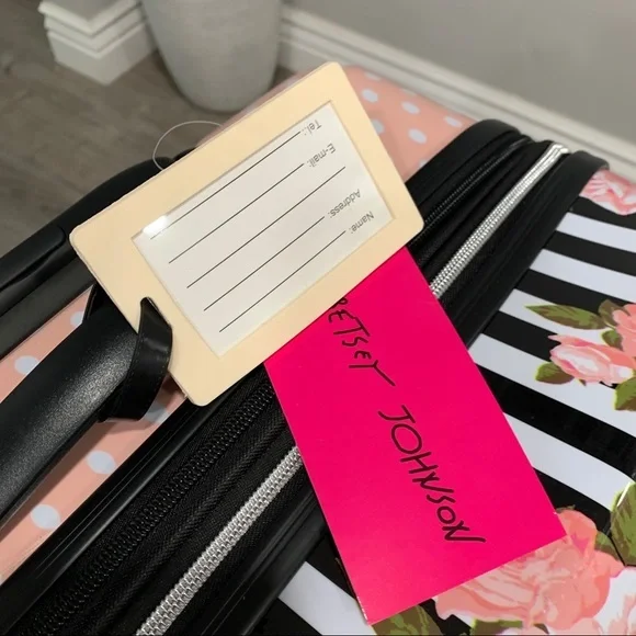 NWT Rare Betsey Johnson Floral Suitcase, Luggage, Travel Bag - 26” - Picture 8 of 10